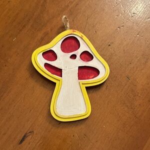 Wooden Mushroom Ornament